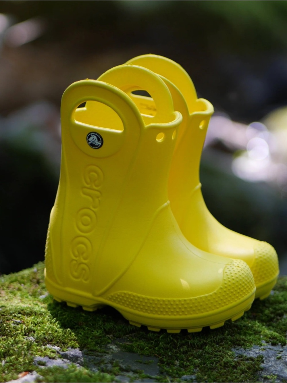 CROCS handle it rain boot Kids size 1   - J1 -Yellow Handle Rain Boots